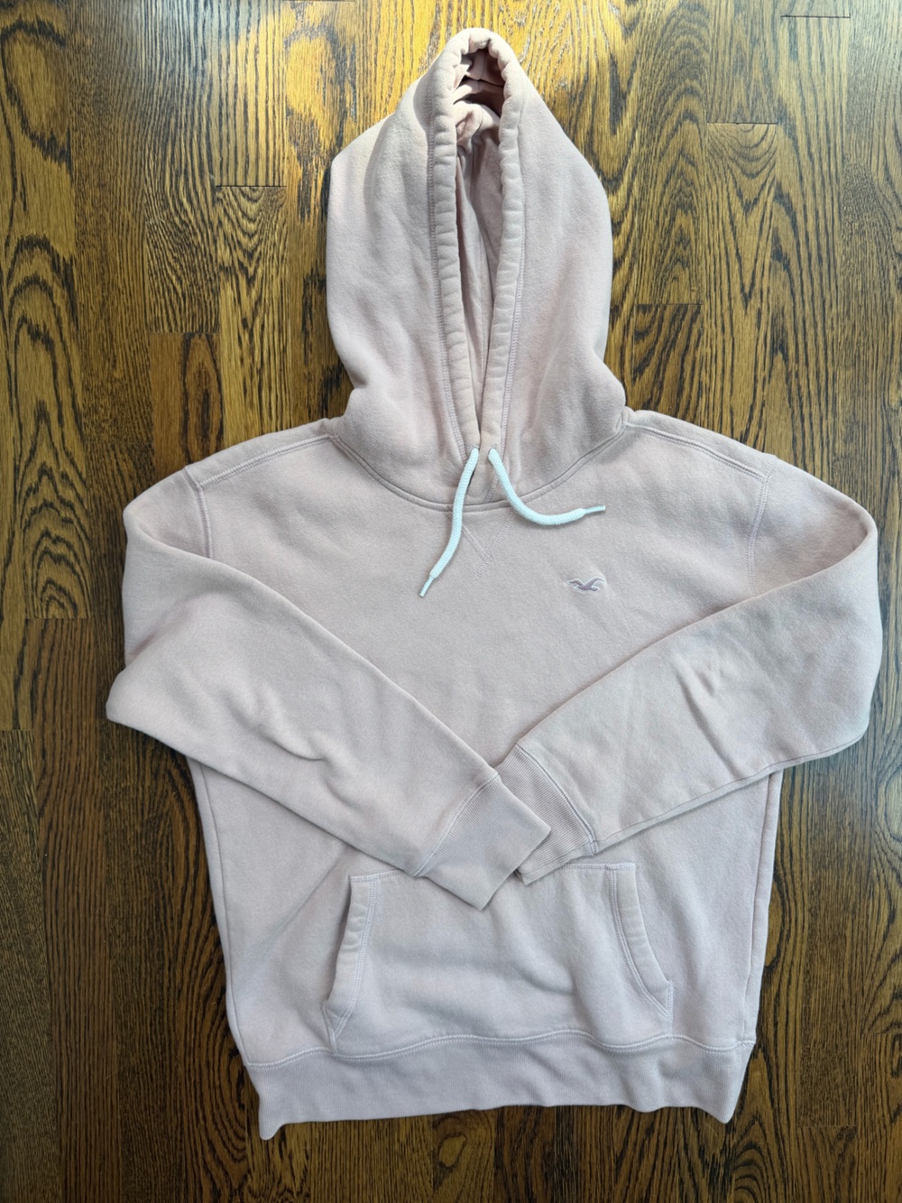 Hollister Women’s Blush Pink Pullover Casual Y2K Cotton Sweater Hoodie